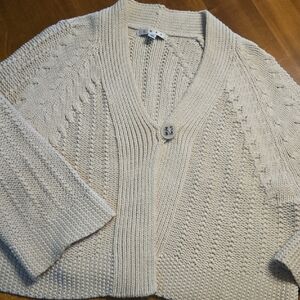 Cream Knit Cardigan Sweater from CAbi